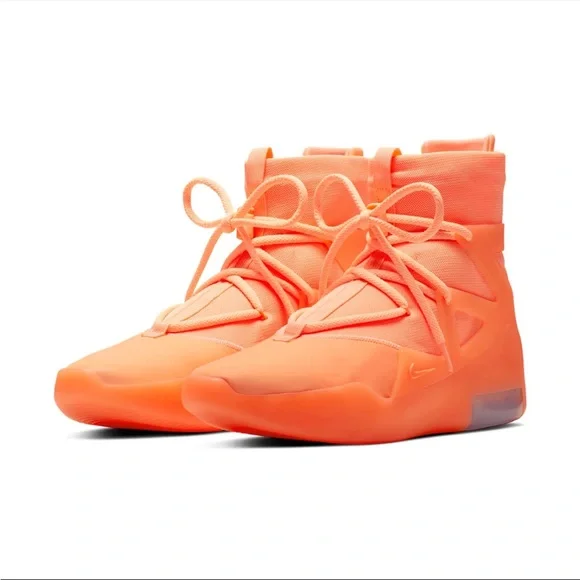 Size 8 - Nike Air Fear Of God 1 Orange Pulse Good Condition No Box - Picture 2 of 14